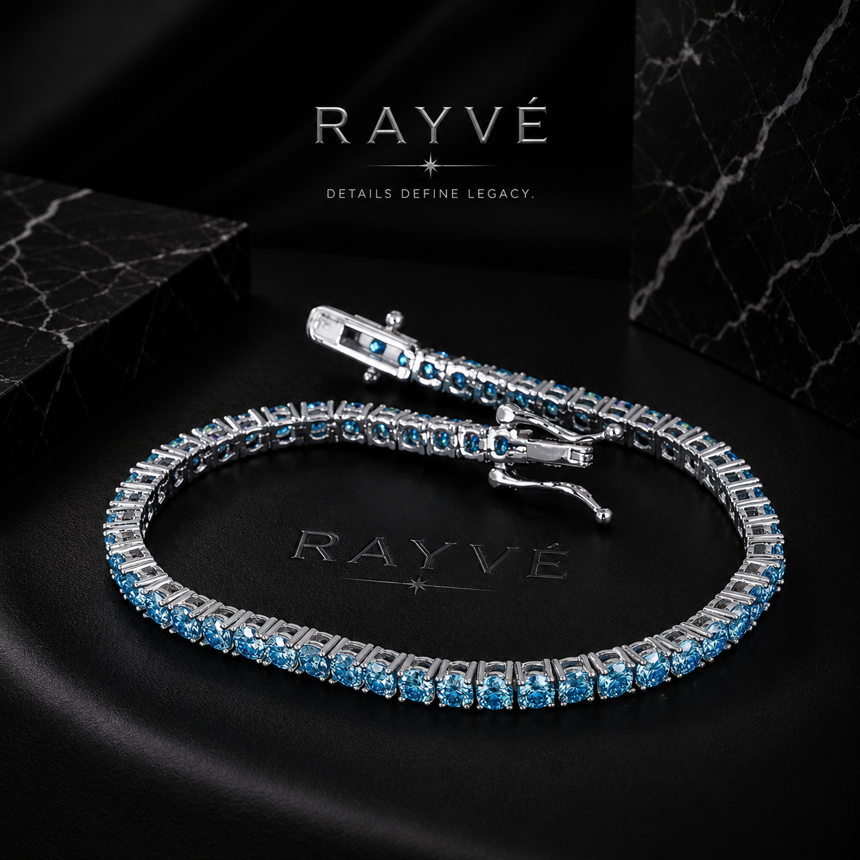 Tennis Bracelet — Blue