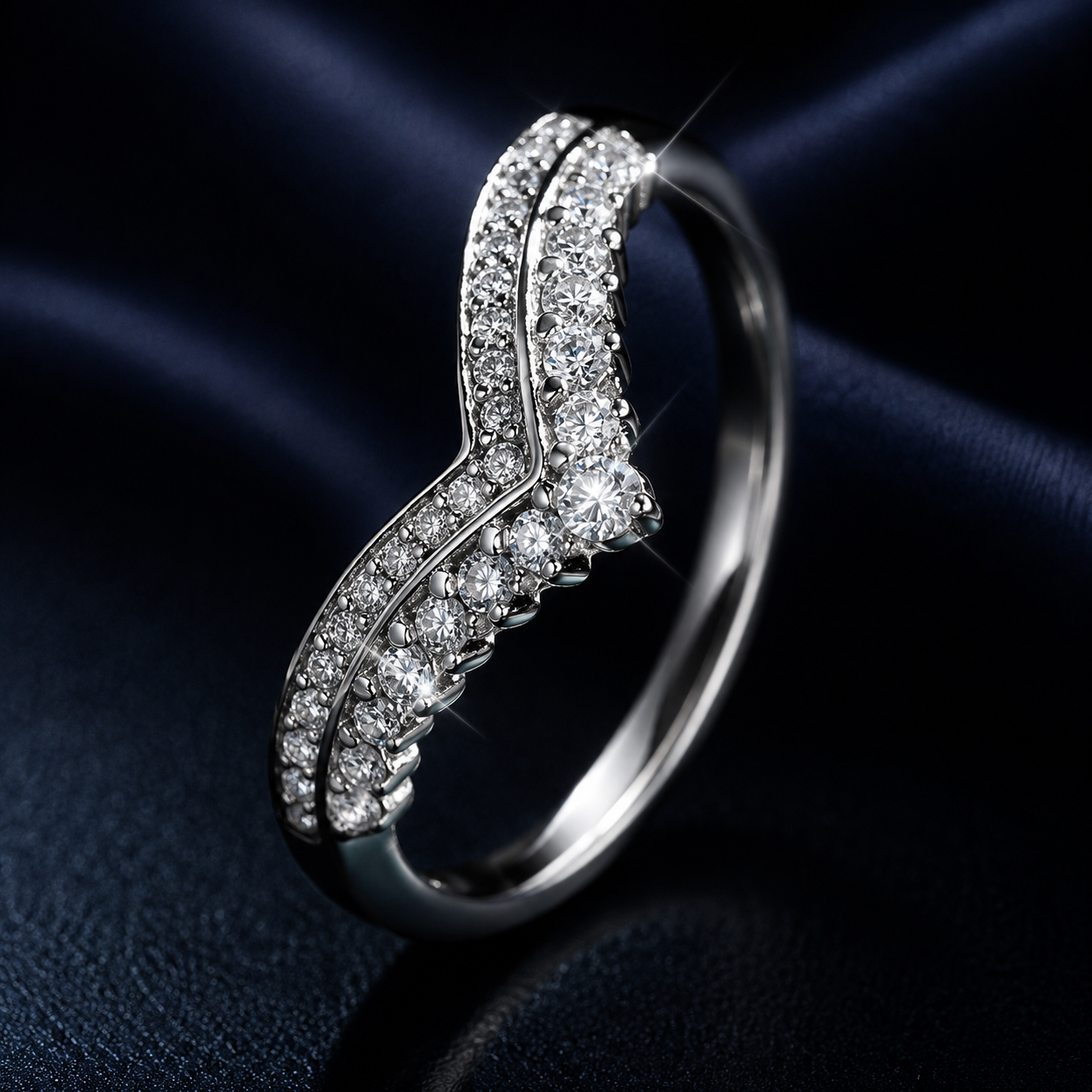 Wave Pavé Ring