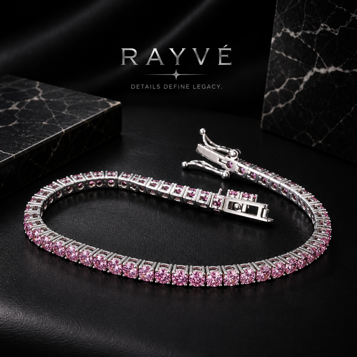 Tennis Bracelet — Pink