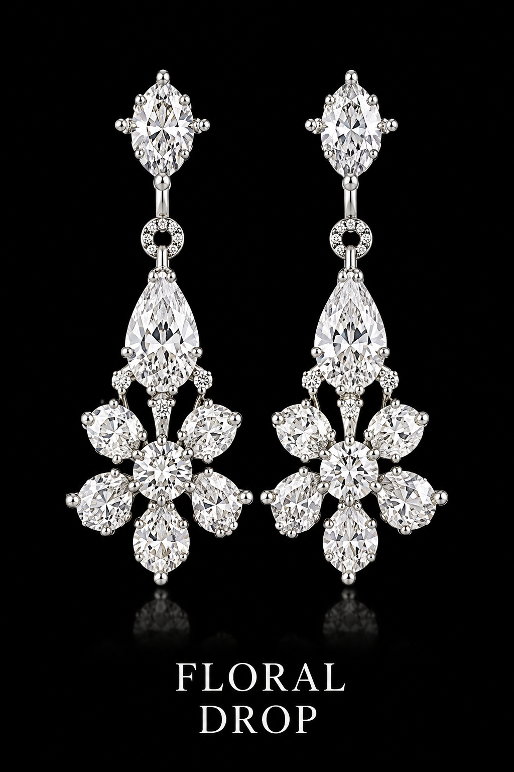 Floral Drop Aretes
