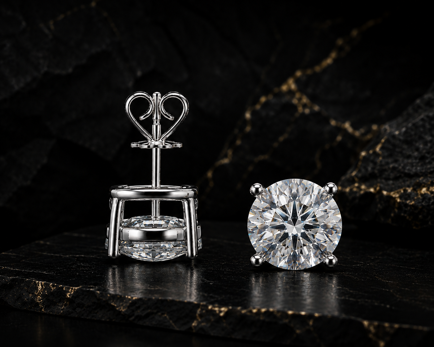 Round Stud Aretes