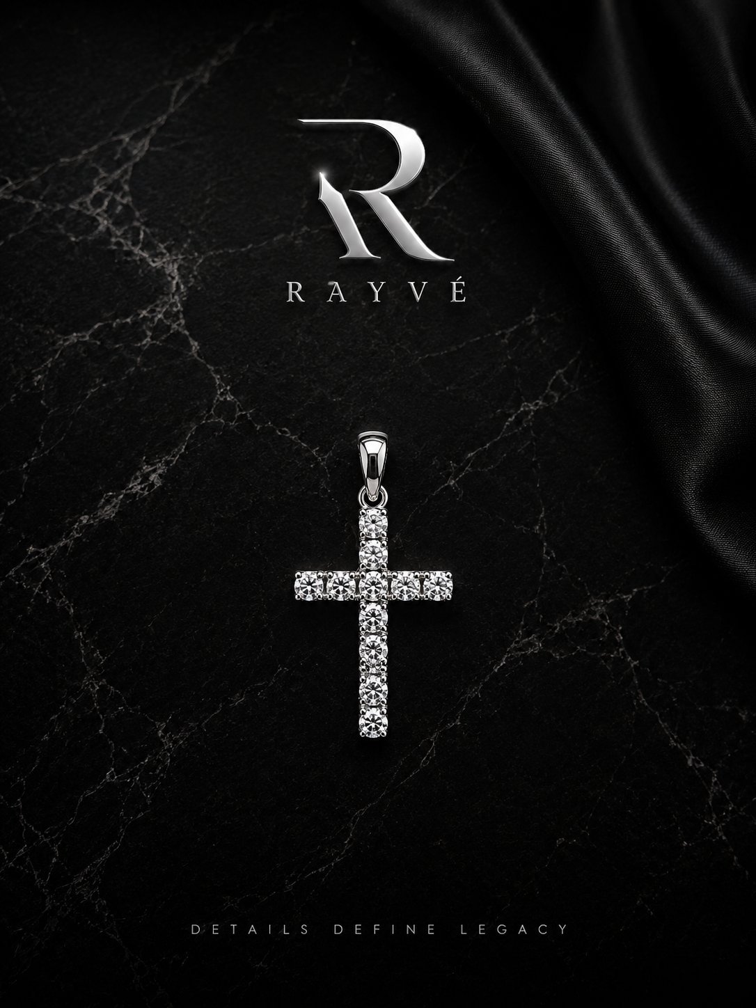 Colgante Cruz Moissanite
