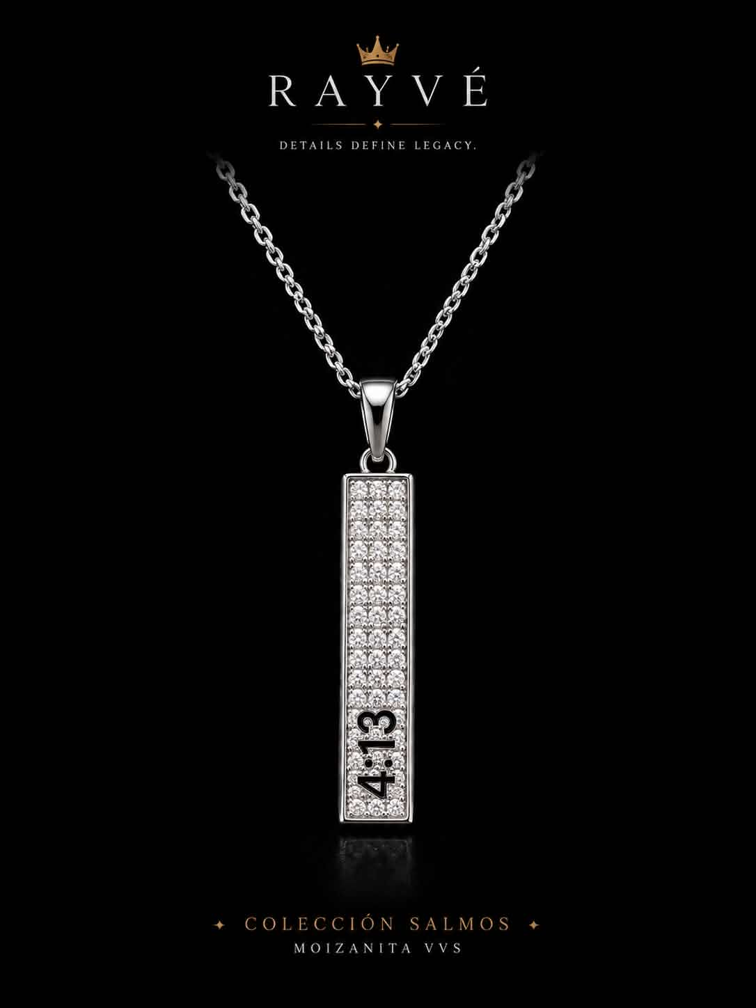 Salmos 4:13 Bar Pendant Necklace